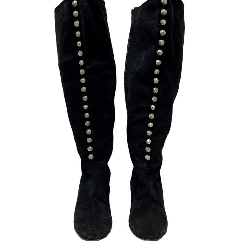 Golden Goose Black Teresa Suede Studded Tall Boots size 8/38